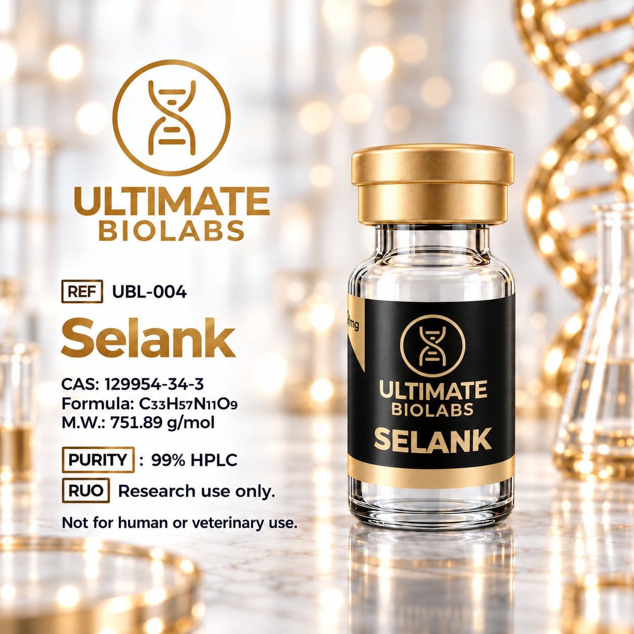 Selank (10 mg) – Research Peptide